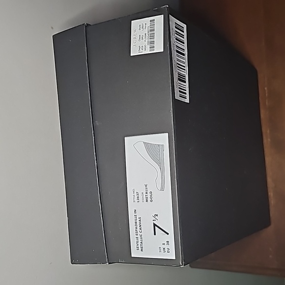 J.CREW Seville metallic cotton espadrilles size 7.5 - Picture 6 of 7